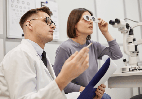 低视力眼科医生检查