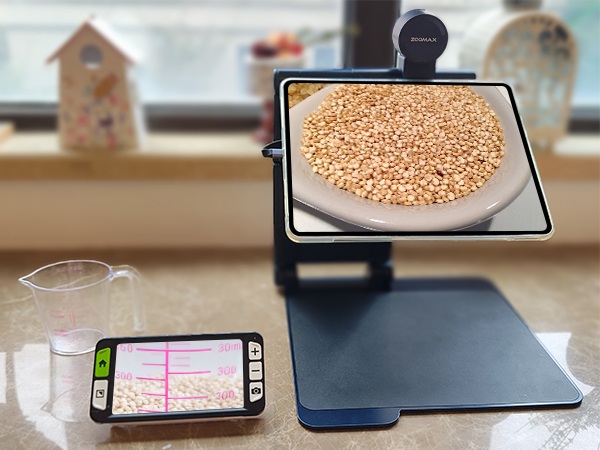 （用户正在用luna 6和snow pad助视器辅助下厨）