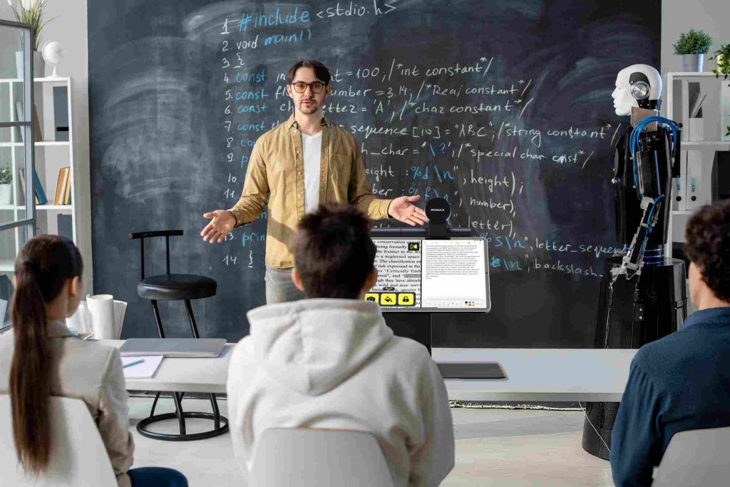 学生正在课堂上使用snow pad教室app分屏功能