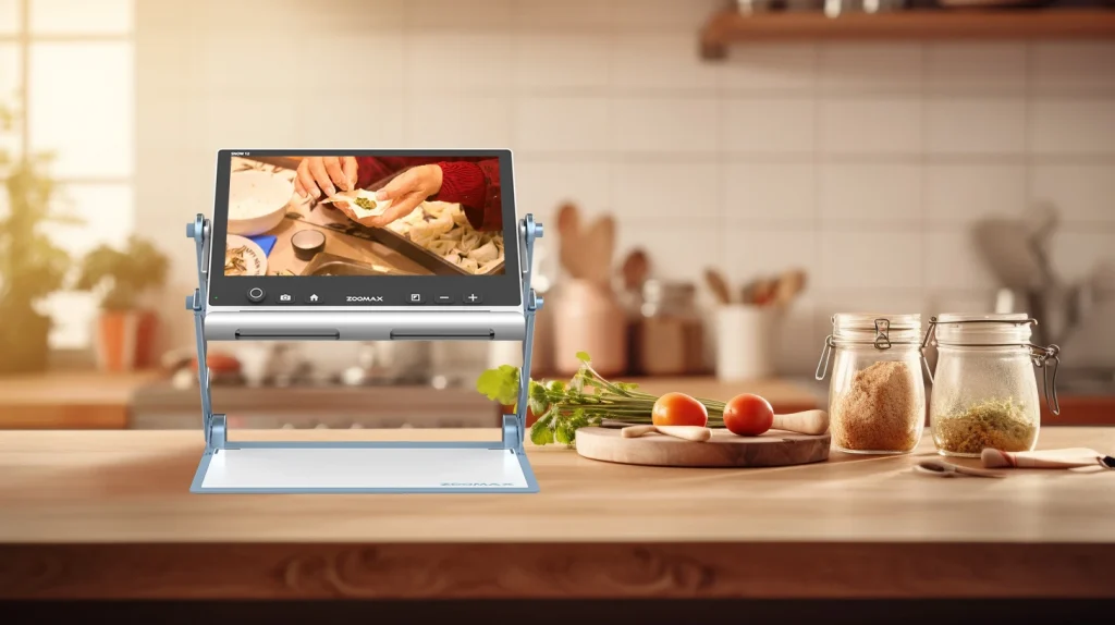 snow 12助视器帮助低视力人士参与包饺子活动，准备年夜饭