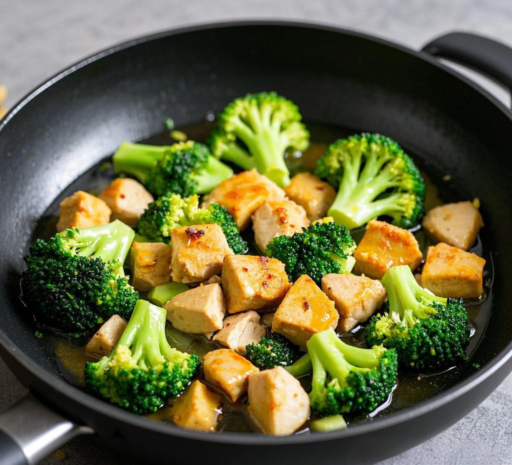 视障人士的清淡营养餐：西兰花炒鸡肉